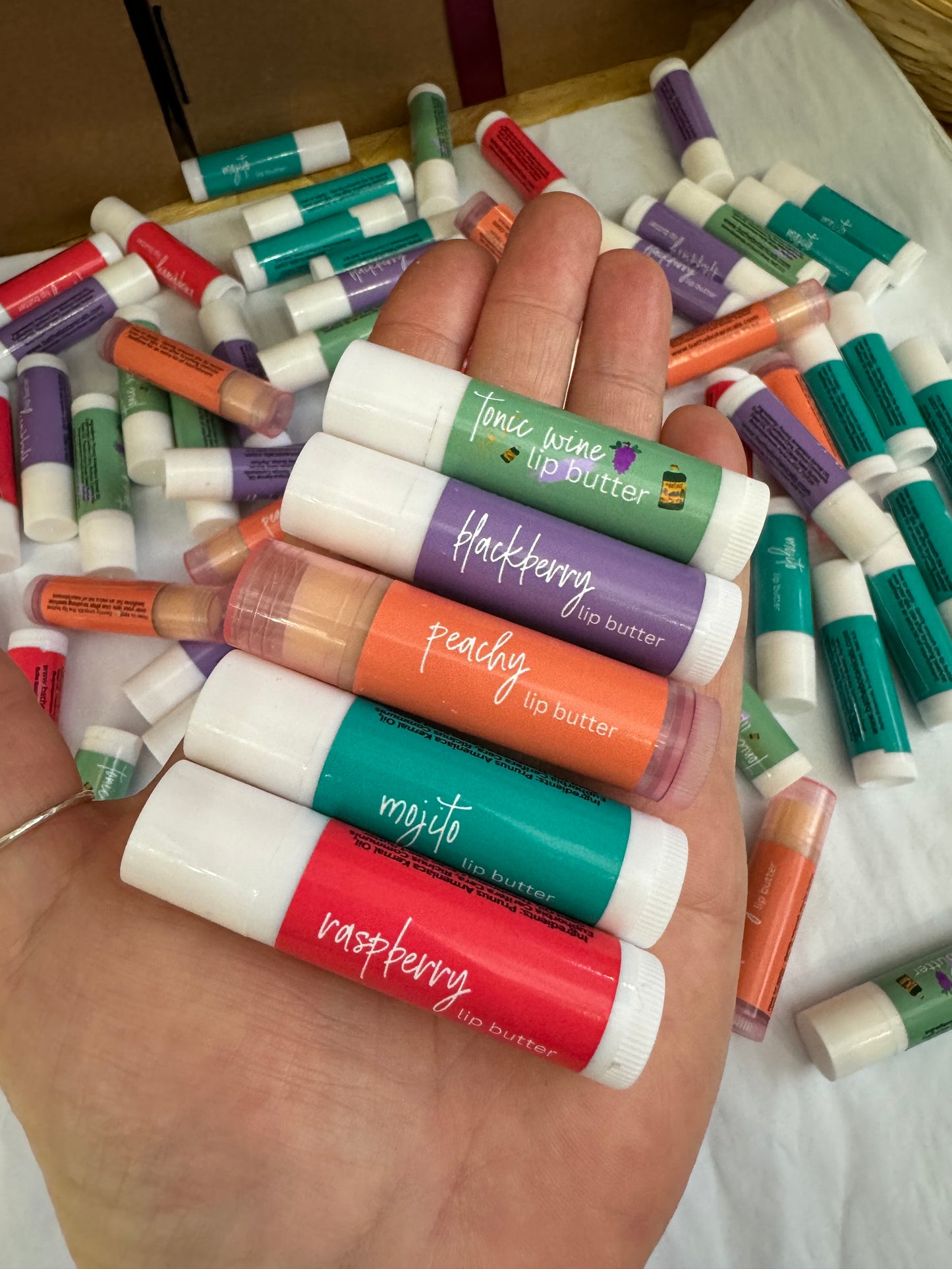 Peachy lip balm