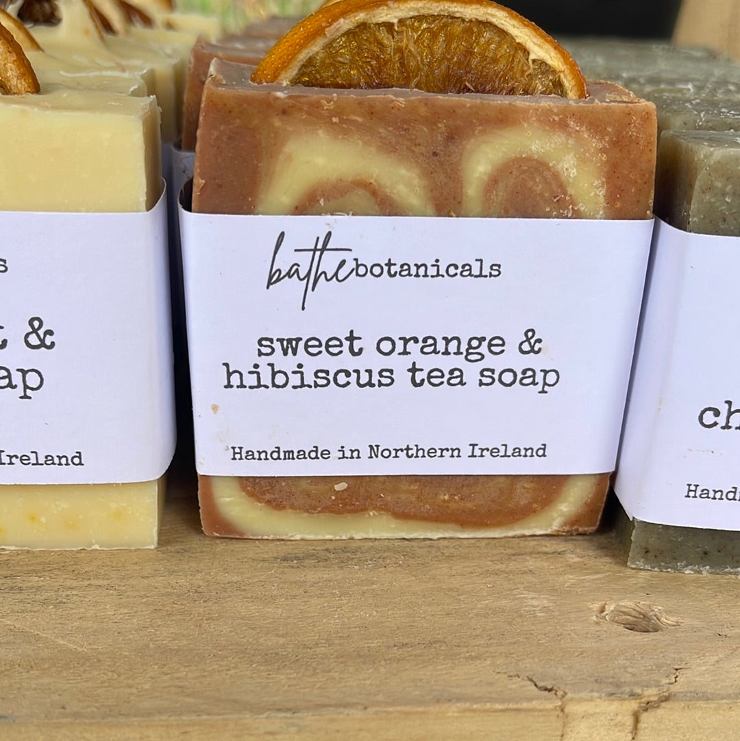 Sweet orange & hibiscus tea soap