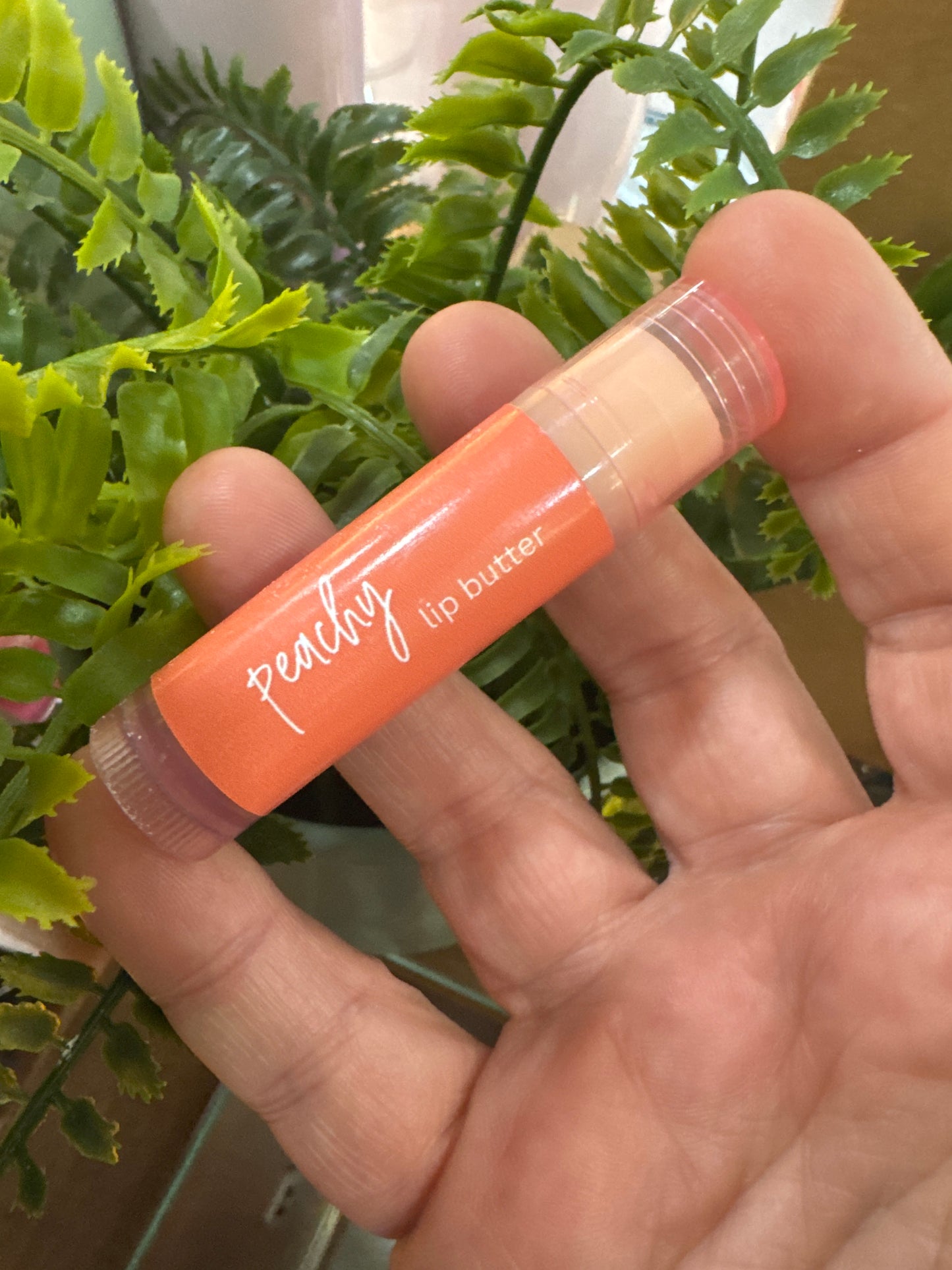 Peachy lip balm