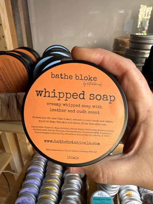 Bathe Bloke Leather and Oudh Whipped Soap