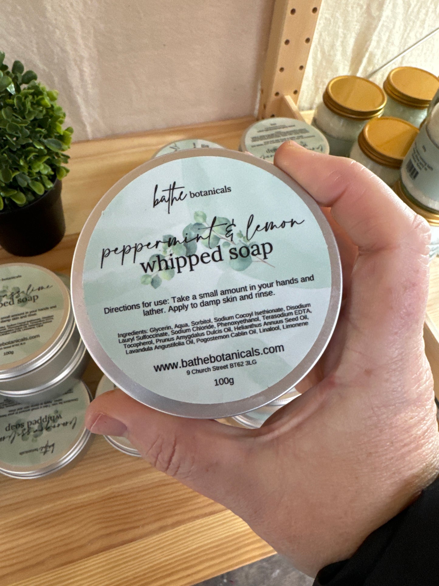 Peppermint Lemon Botanical Collection Whipped Soap