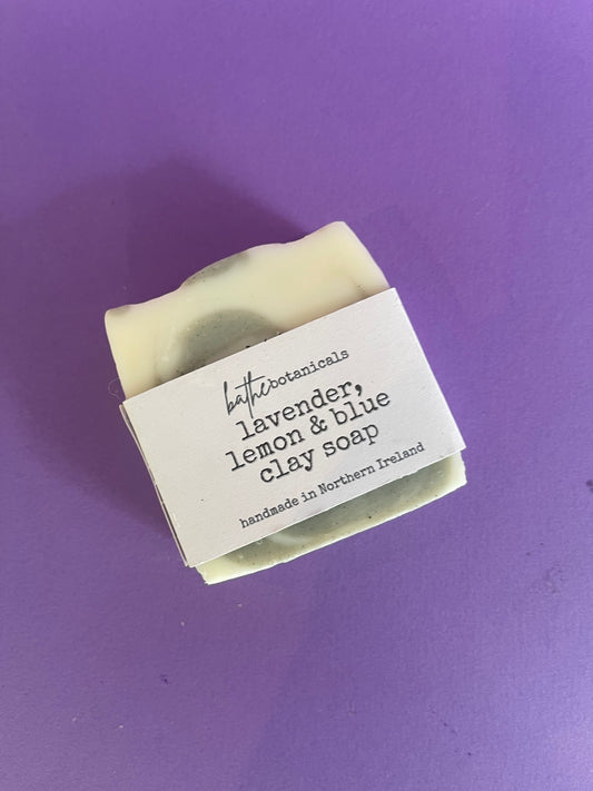 Lavender, Lemon & Blue Clay soap