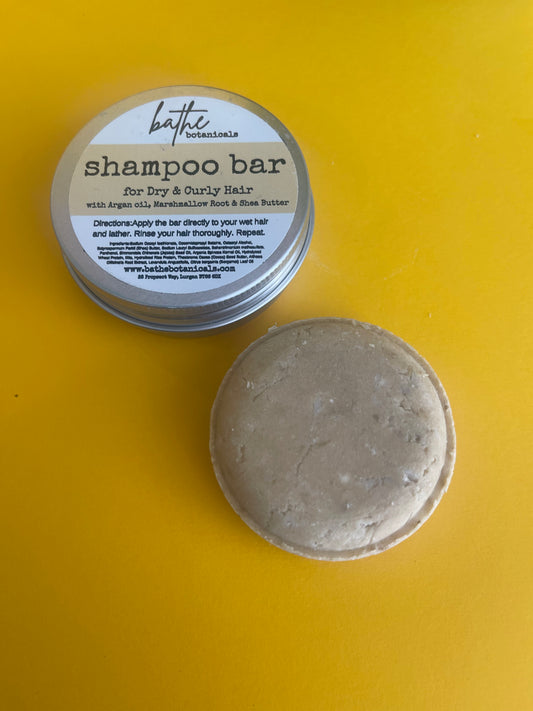 Dry/ Curly shampoo bar in aluminium tin