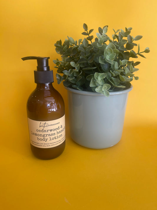 Cedarwood and lemongrass hand and body lotion