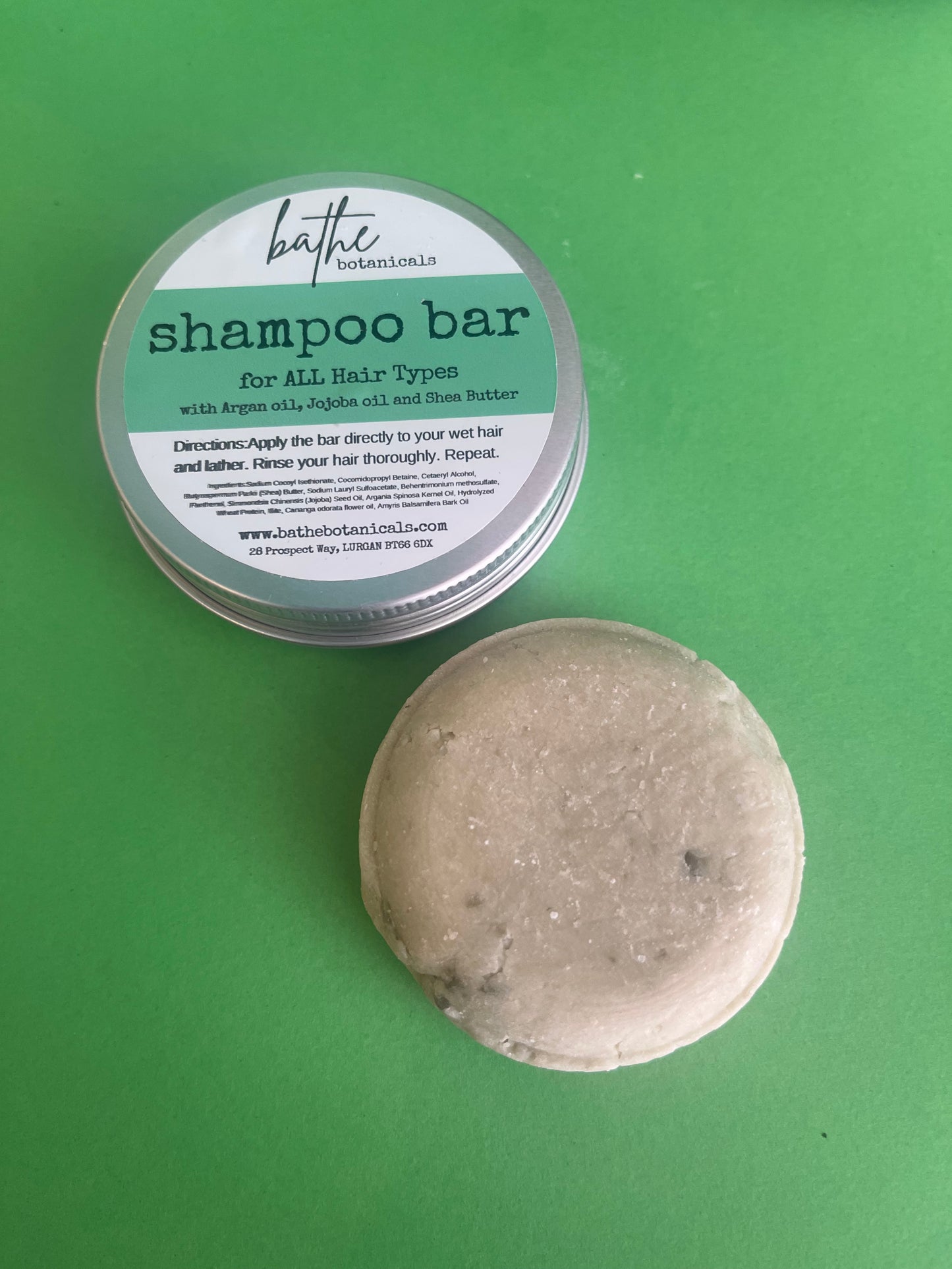 Normal hair shampoo bar in aluminium tin (all hair types)